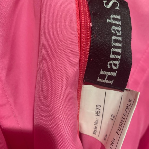 Hannah S Strapless Pink & Black Ball Gown - Picture 5 of 7